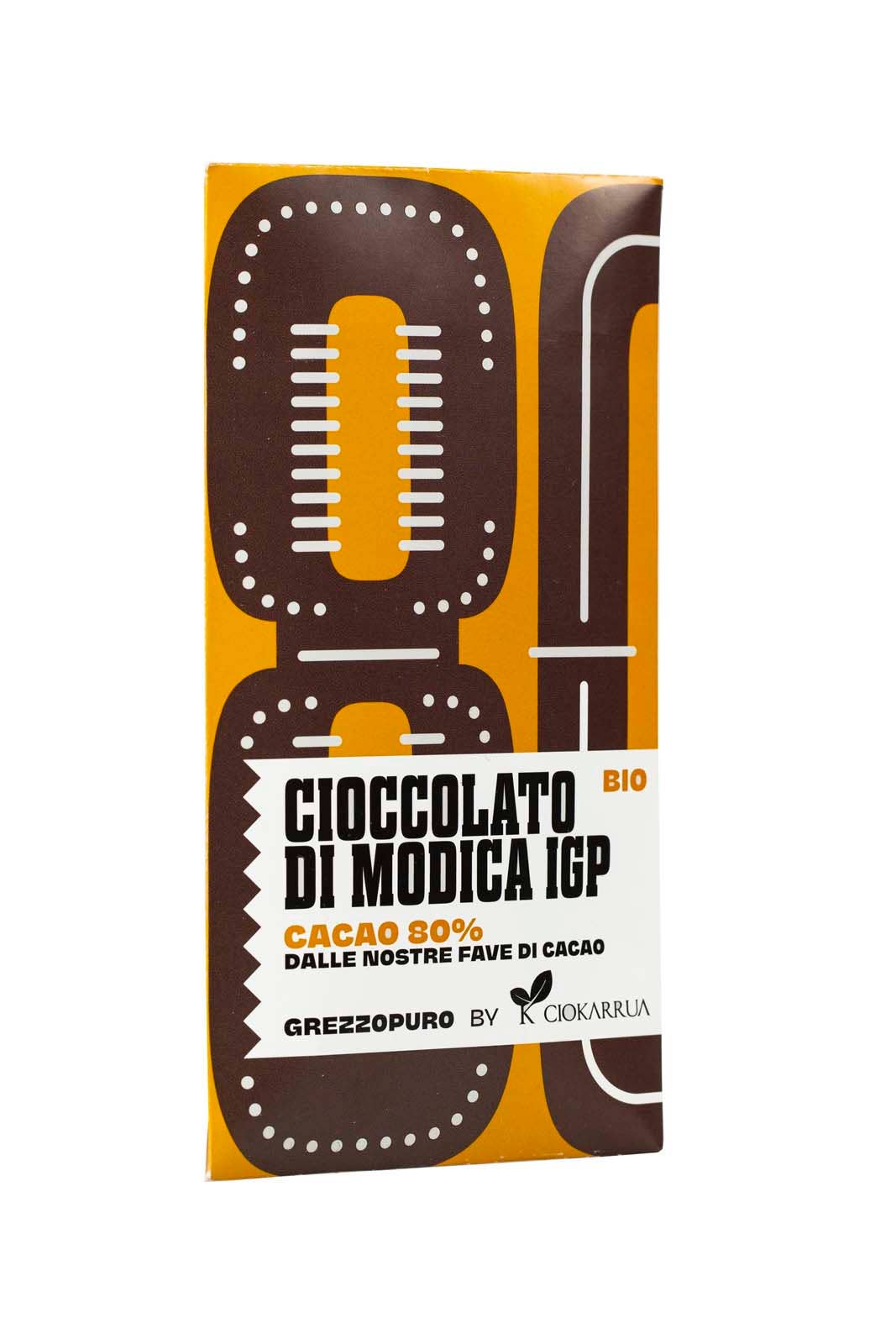 Raw Pure Modica IGP Chocolate 80%, 50 g, Organic